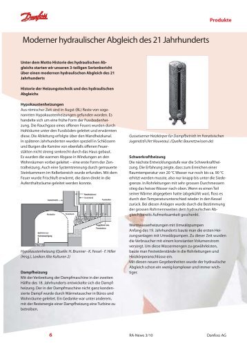 Moderner hydraulischer Abgleich des 21 Jahrhunderts