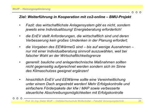 Praxisbericht Heizungsoptimierung, Juni 2011 - delta-q