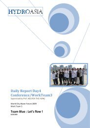 Daily Report Day4 Conference/WorkTeam3 - HydroAsia