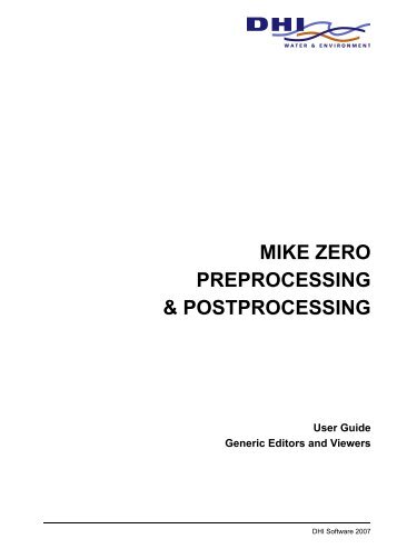 MIKE ZERO PREPROCESSING & POSTPROCESSING - HydroAsia