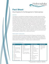 Shunt Systems Factsheet - Hydrocephalus Association