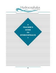 a teacher's guide to hydrocephalus - Hydrocephalus Association