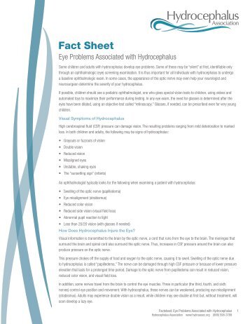 FactsheetEye Problem.. - Hydrocephalus Association