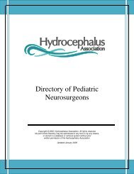 Directory of Pediatric Neurosurgeons - Hydrocephalus Association