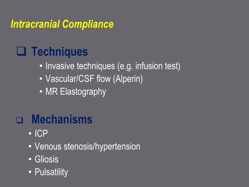 Mechanisms in hydrocephalus revealed by neuroimaging