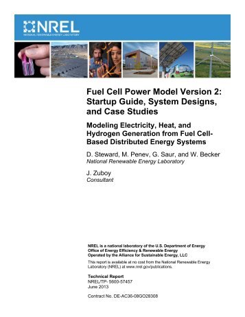 FCPower Model user guide, version 2 - DOE Hydrogen and Fuel ...