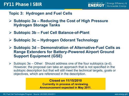 Overview of Hydrogen & Fuel Cell Activities - DOE Hydrogen and ...
