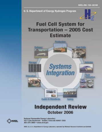 Fuel Cell System for Transportation -- 2005 Cost Estimate