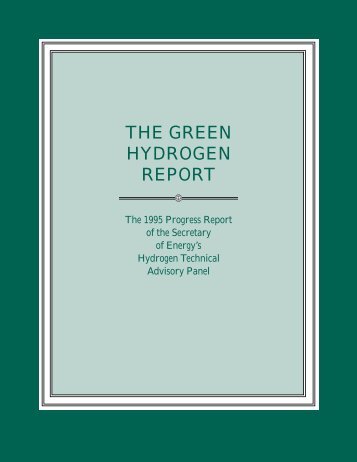 The Green Hydrogen Report - DOE Hydrogen and Fuel Cells ...