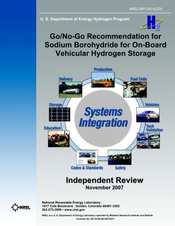 Go/No-Go Recommendation for Sodium Borohydride for On-Board ...