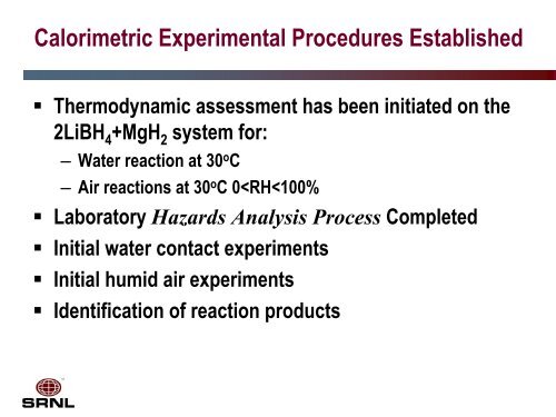 Fundamental Safety Testing and Analysis of Hydrogen Storage ...