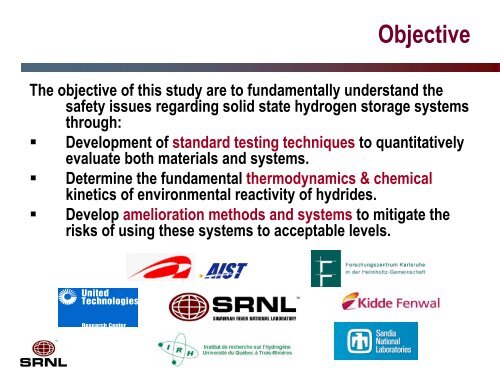 Fundamental Safety Testing and Analysis of Hydrogen Storage ...