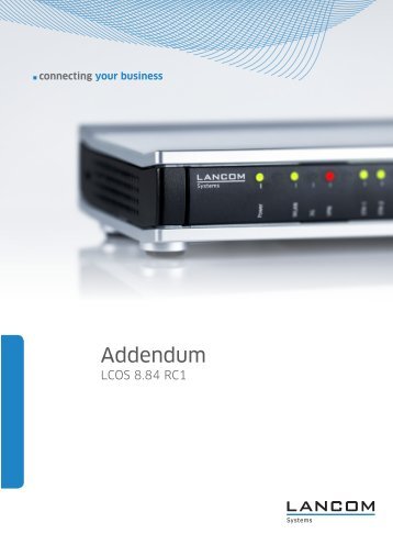 Addendum LCOS 8.84 Release Candidate - LANCOM Systems
