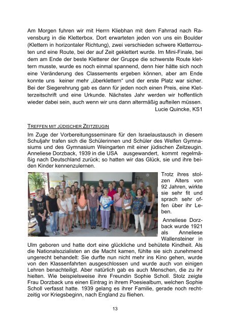 Ausgabe 4/2013 (Oktober) - Gymnasium Weingarten