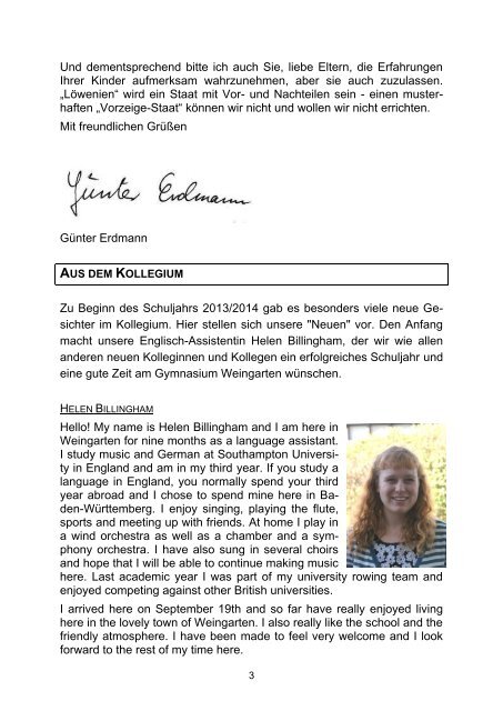 Ausgabe 4/2013 (Oktober) - Gymnasium Weingarten