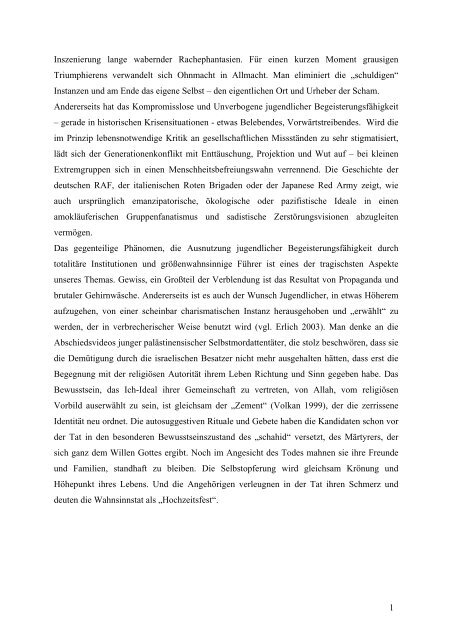 Fanatismus - Psychoanalyse eines unheimlichen PhÃ¤nomens