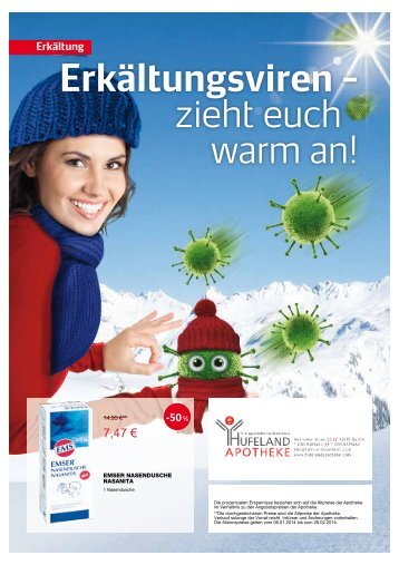 ErkÃ¤ltungsviren â€“ zieht euch warm an! - Hufeland Apotheke Berlin