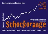 Schockorange Handzettel Pages - Ganerben-Gymnasiums KÃ¼nzelsau