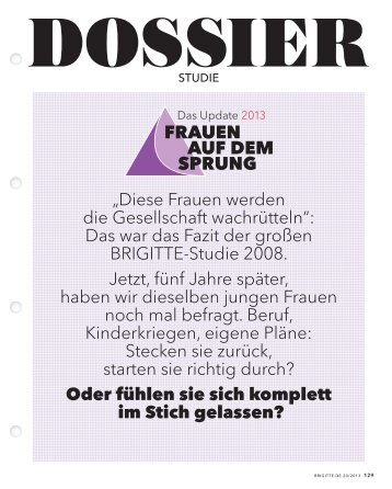 BRIGITTE-Dossier - Das Update 2013 - Frauen auf ... - BRIGITTE.de