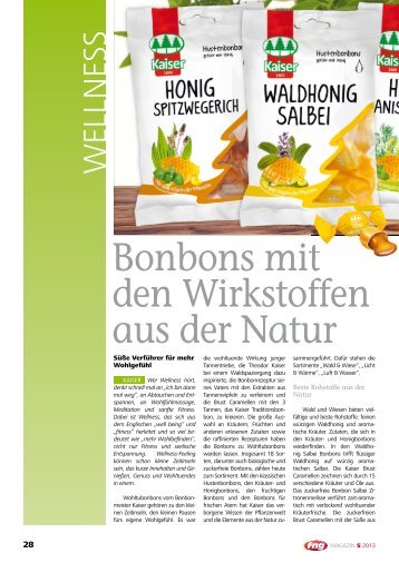 Bonbons mit den Wirkstoffen aus der Natur - Harnisch