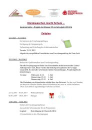 HÃ¤ndewaschen macht Schule ... Zeitplan