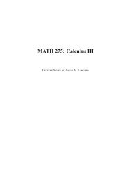 MATH 275: Calculus III - Towson University