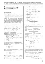 Zusammenfassung Computergrafik II - UniversitÃ¤t Paderborn