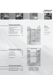 Theatersaal Parkett Theatersaal 1. Galerie Theatersaal 2 ... - National