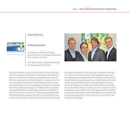 preistrÃ¤ger und nominierte 2013 - GrÃ¼nderRegion Aachen