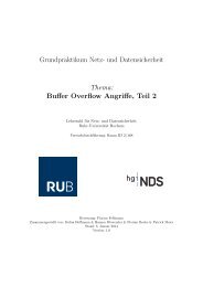 Buffer Overflow Angriffe, Teil 2 - Ruhr-UniversitÃ¤t Bochum