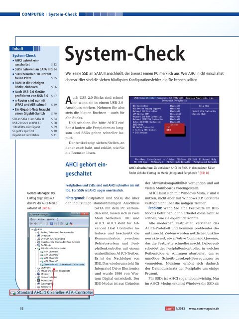 System-Check - Das Computer Magazin