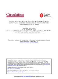 Idiopathic Myocardiopathy of the Puerperium - Circulation