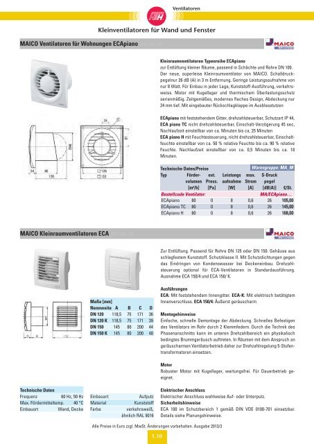 Verzeichnis: Ventilatoren