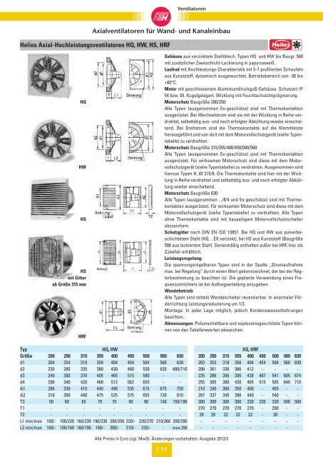 Verzeichnis: Ventilatoren