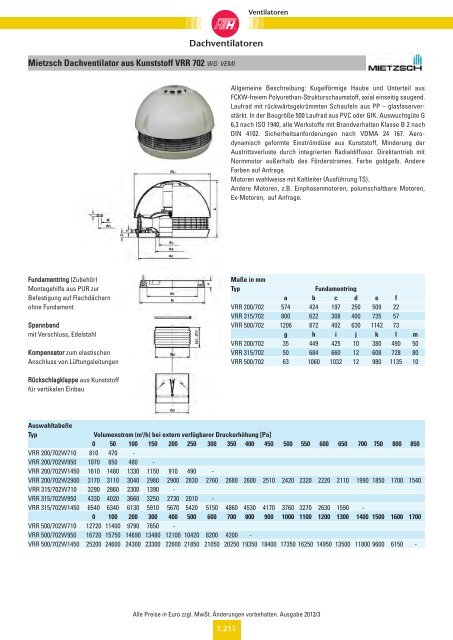 Verzeichnis: Ventilatoren