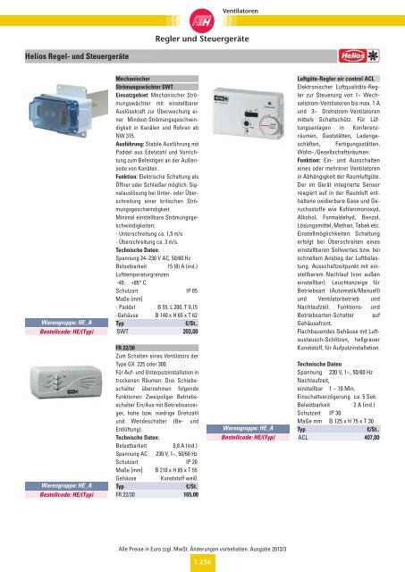 Verzeichnis: Ventilatoren