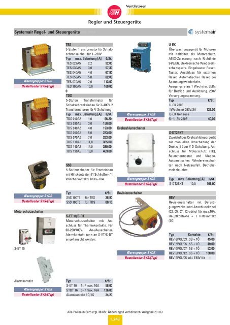 Verzeichnis: Ventilatoren