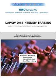 Anmeldung LAP/QV 2014 INTENSIV-TRAINING - Branche Handel