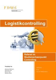 Logistikcontrolling - Hochschule fÃ¼r angewandte Wissenschaften ...