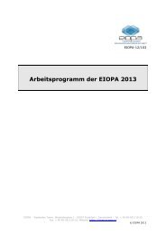 Arbeitsprogramm der EIOPA 2013 - Europa