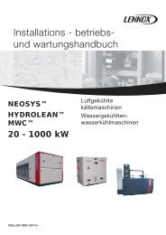 Installations - betriebs- und wartungshandbuch - Lennox