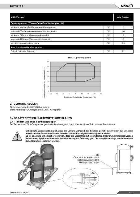 Installations - betriebs- und wartungshandbuch - Lennox