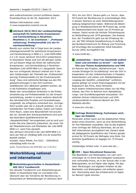 depesche 03/2013 (PDF) - VHS in NRW