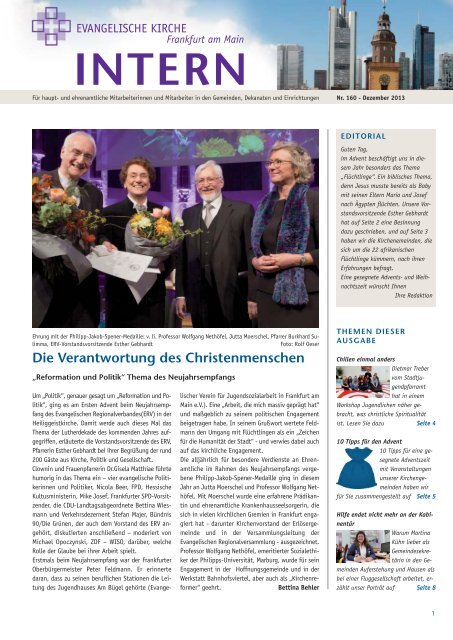 Ausgabe Nr. 160 - Dezember 2013 - Evangelische Kirche Frankfurt ...