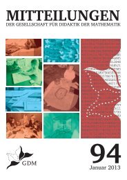 Heft 94 (Januar 2013) - Gesellschaft fÃ¼r Didaktik der Mathematik