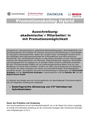 Promotionskolleg Hybrid - FKFS