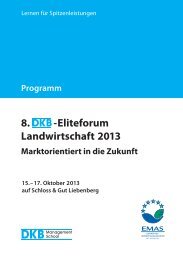 Programmheft des DKB-Eliteforums Landwirtschaft