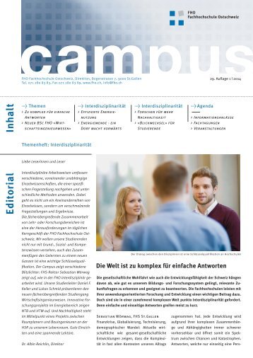 Inhalt Editorial - Fachhochschule Ostschweiz