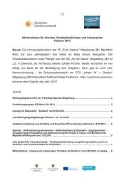 Informationen fÃ¼r Schulen, SozialarbeiterInnen und Interessierte ...