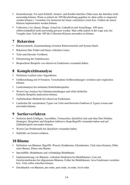 Klausurhinweise Fortgeschrittene Programmiertechnik Angewandte ...